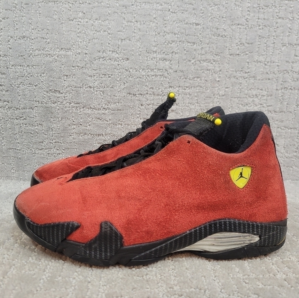 2014 Jordan 14 Retro Men's Size 10.5 Challenge Red Ferrari Lace Up Sneak…